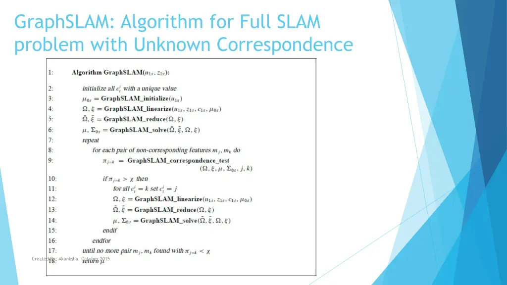 graphslam algorithm for full slam problem with 1