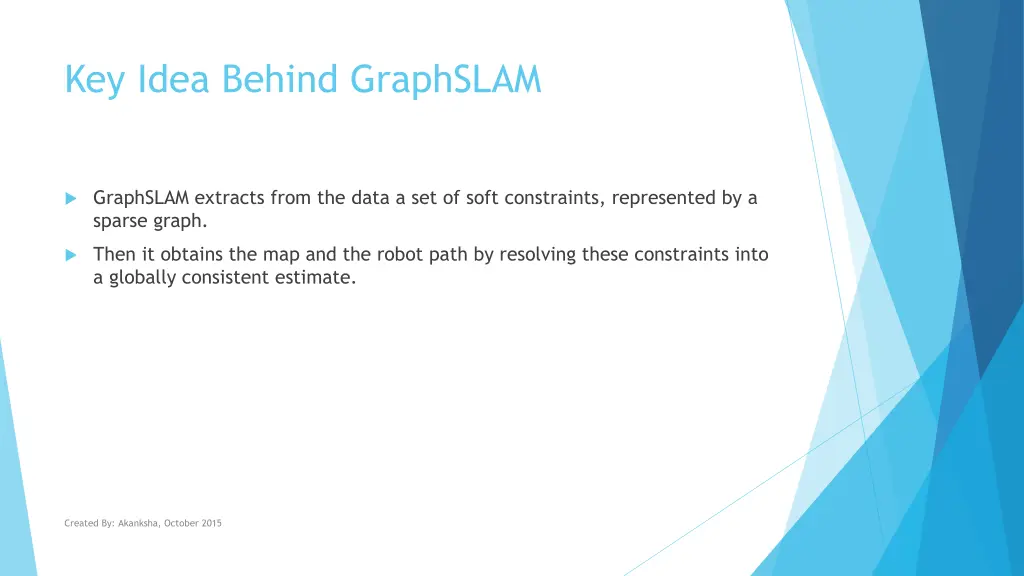 key idea behind graphslam