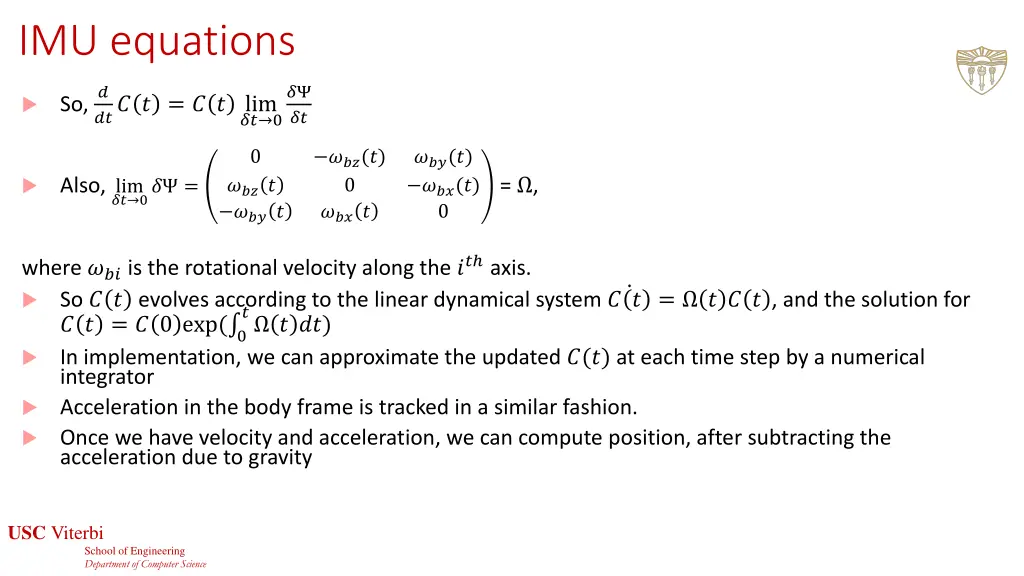 imu equations 1