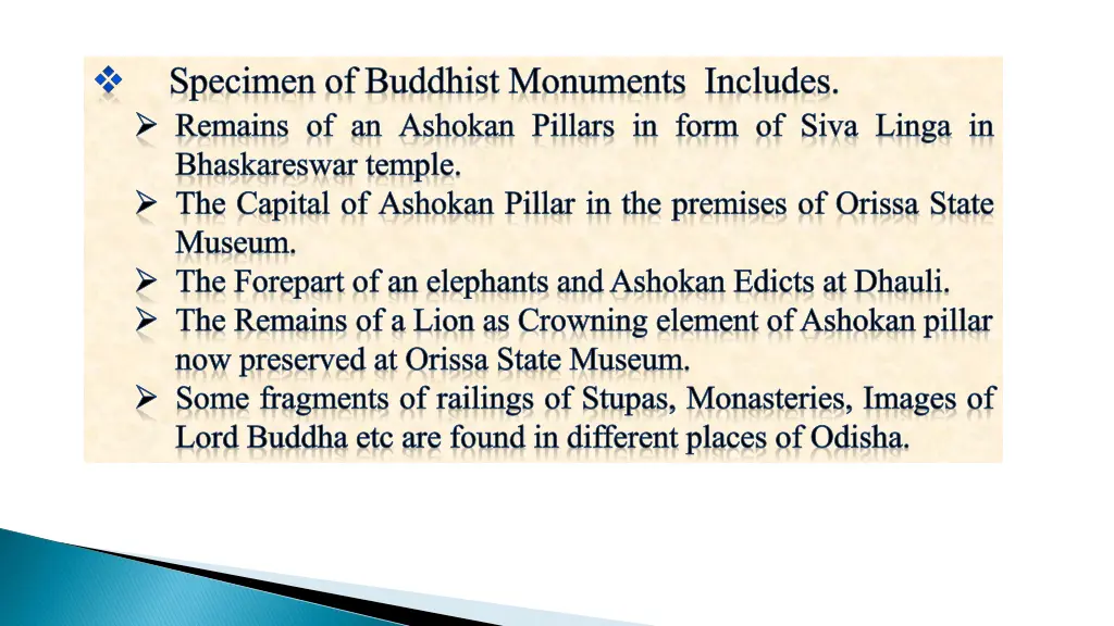 specimen of buddhist monuments includes remains