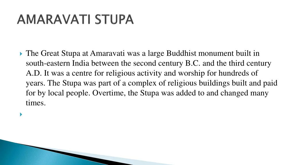 the great stupa at amaravati was a large buddhist