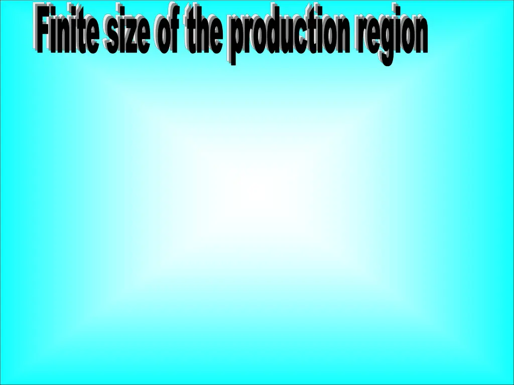 finite size of the production region 6