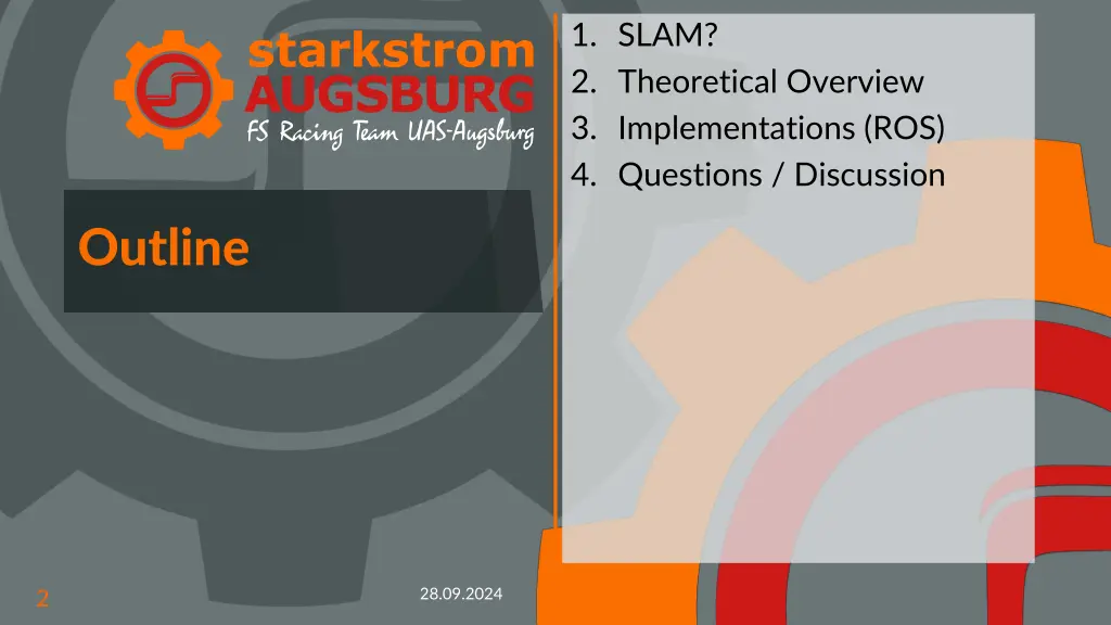 1 slam 2 theoretical overview 3 implementations