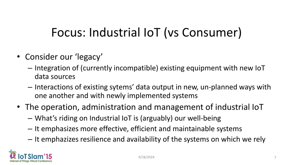 focus industrial iot vs consumer