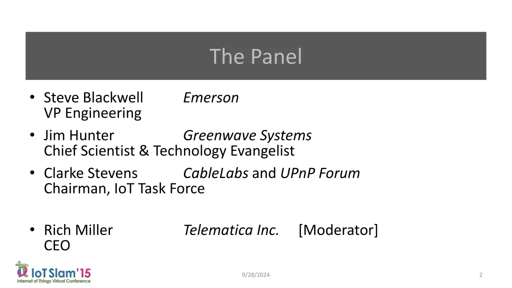 the panel