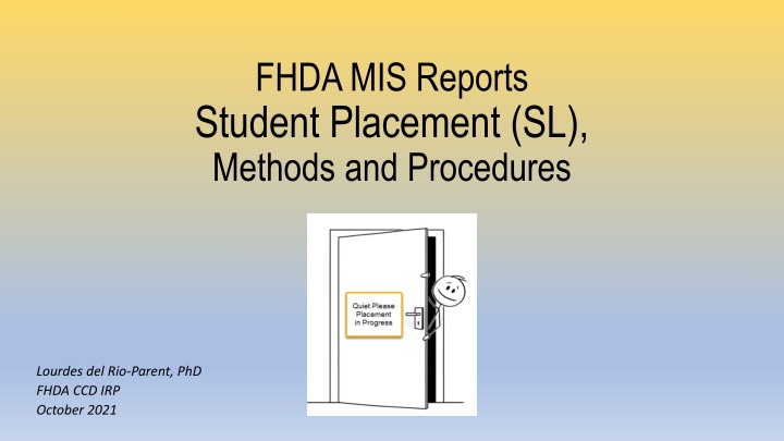 fhda mis reports student placement sl methods