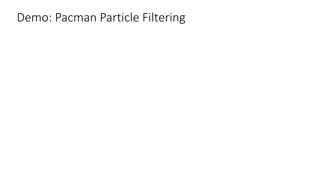 demo pacman particle filtering