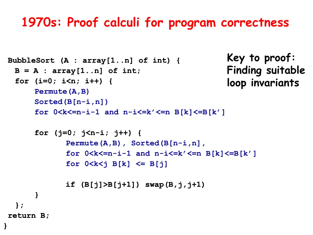 1970s proof calculi for program correctness