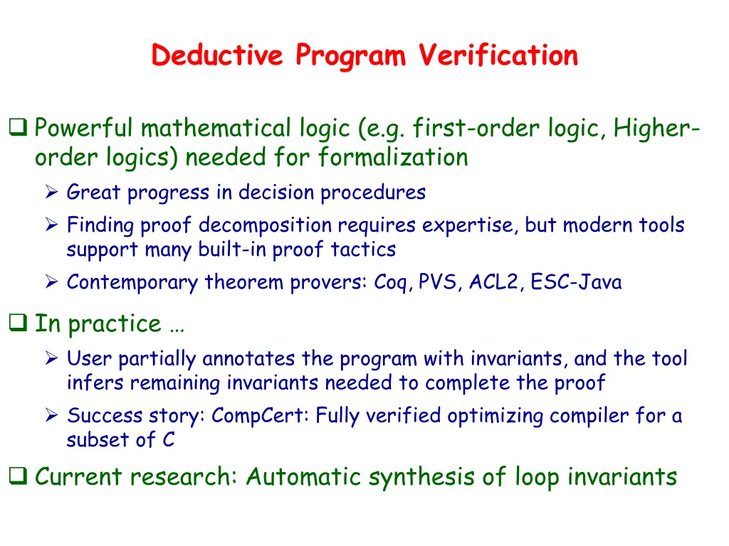 deductive program verification