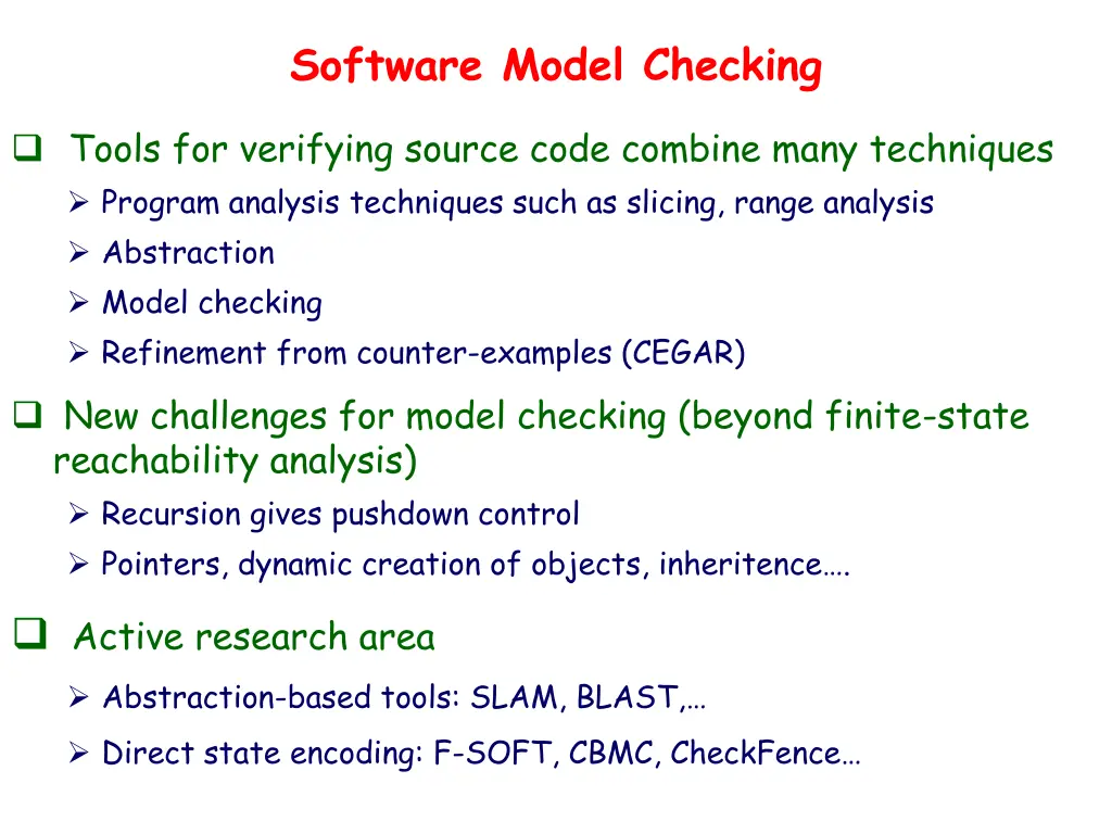 software model checking