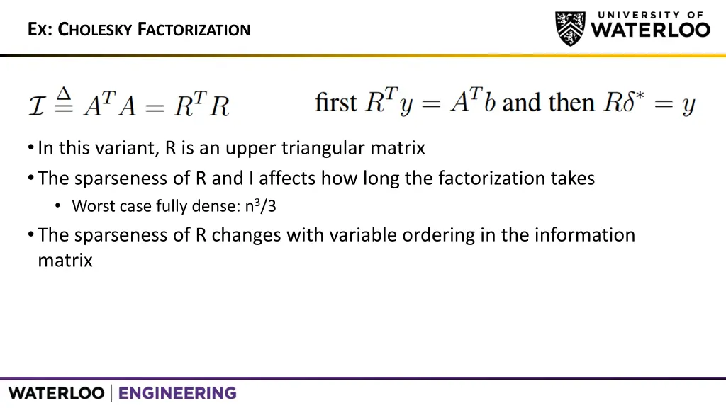 e x c holesky f actorization