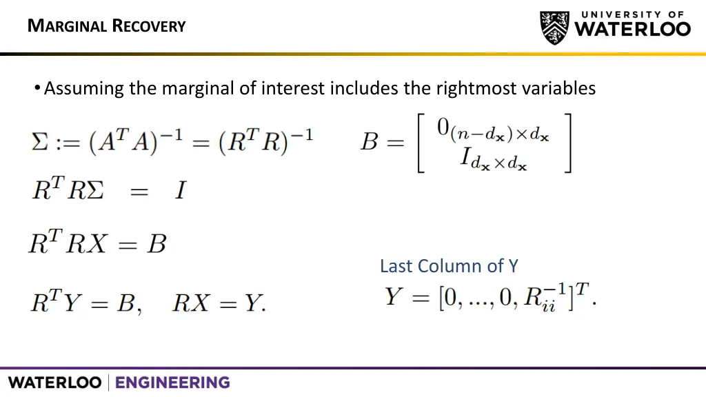 m arginal r ecovery