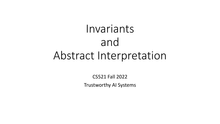 invariants and