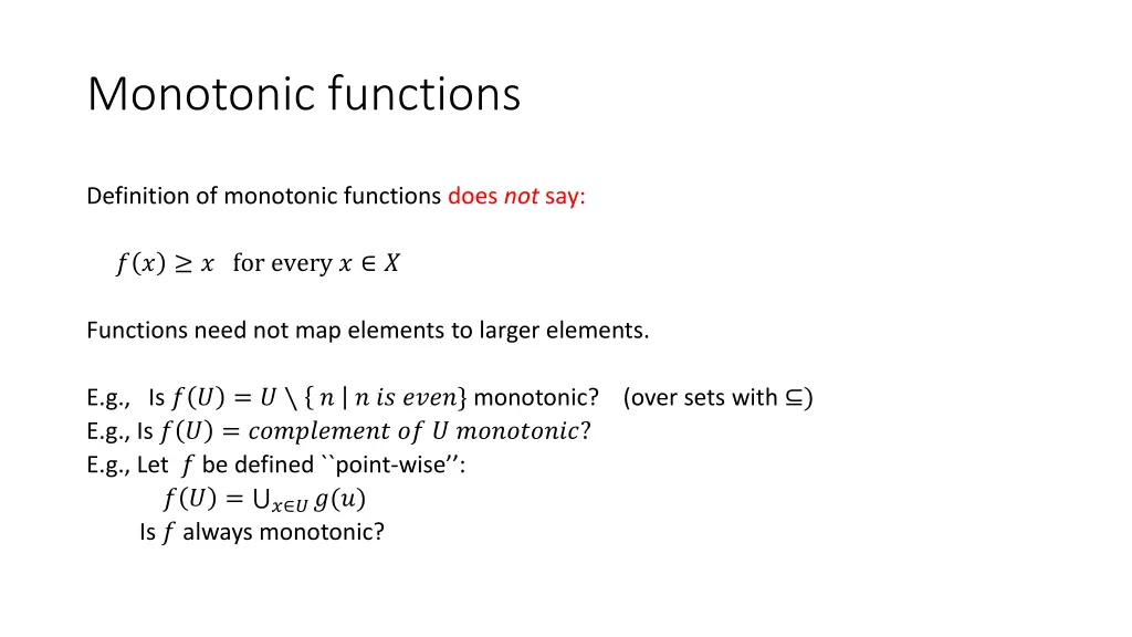 monotonic functions 1