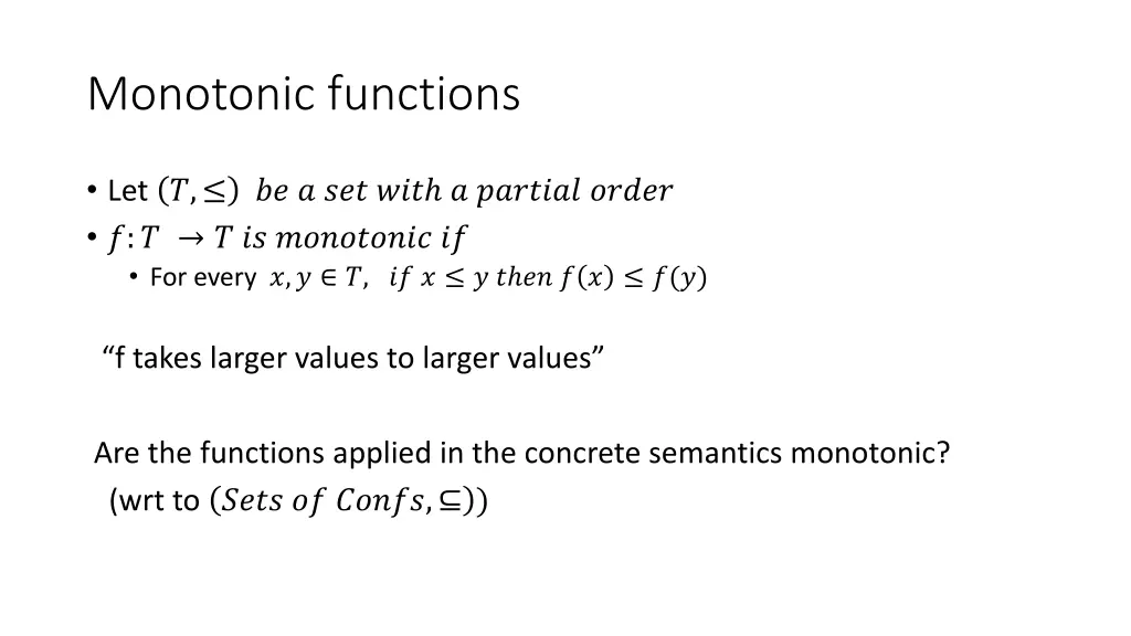 monotonic functions