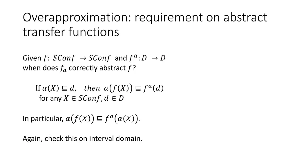 overapproximation requirement on abstract