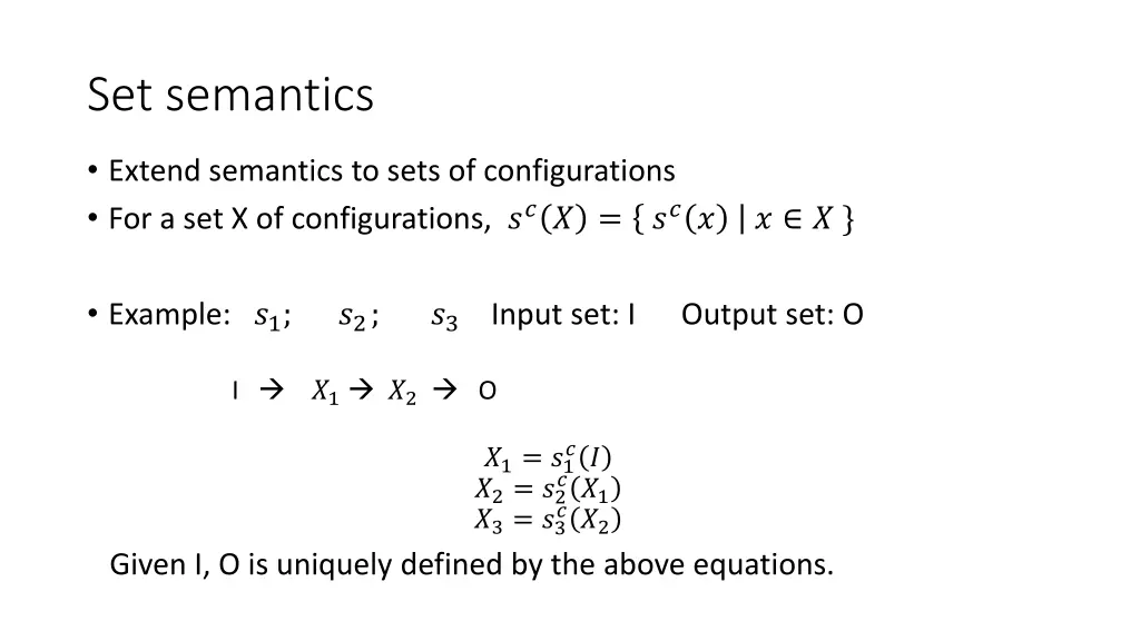 set semantics