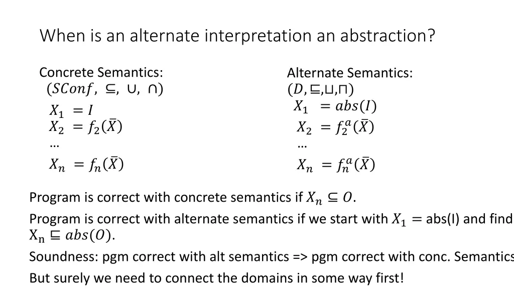 when is an alternate interpretation an abstraction