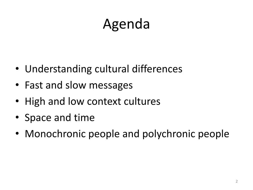 agenda