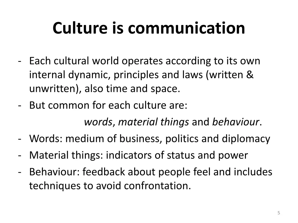 culture is communication