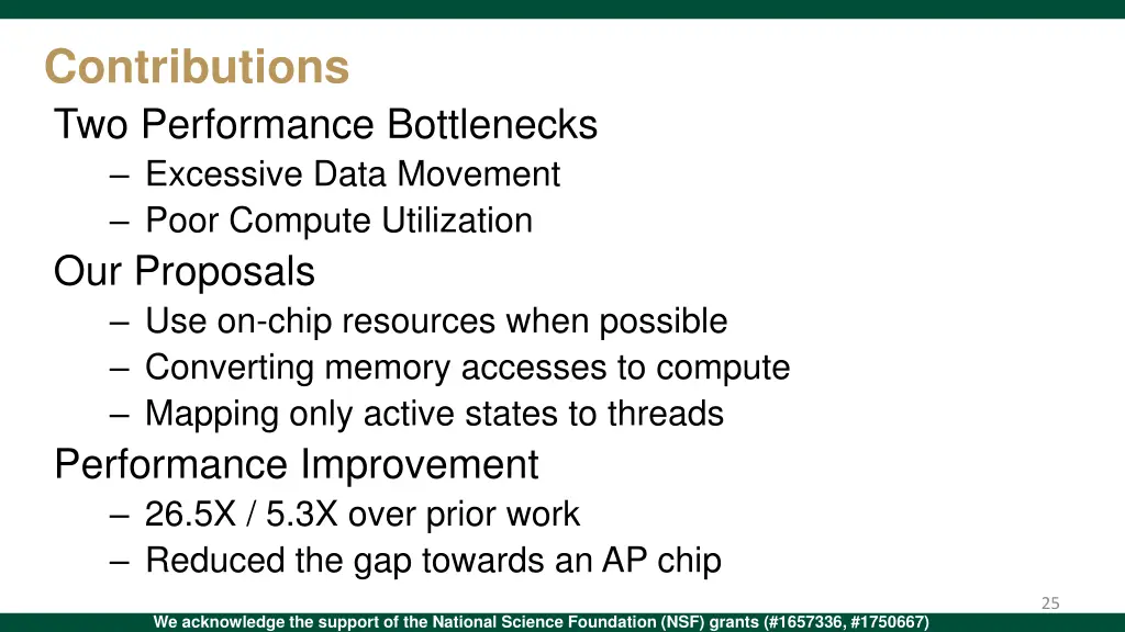 contributions two performance bottlenecks