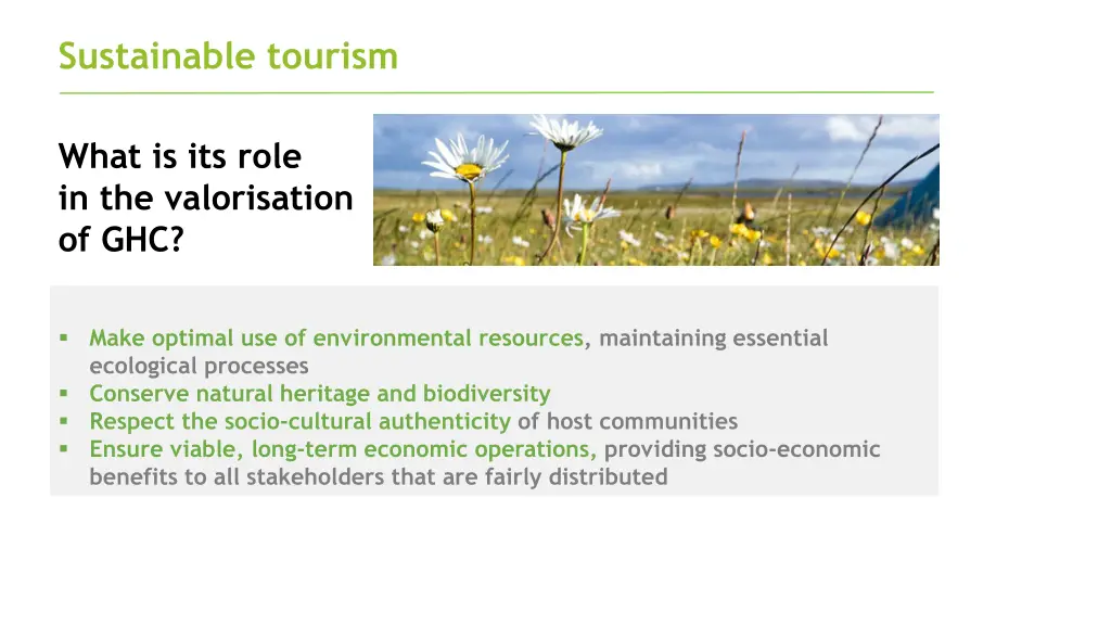 sustainable tourism