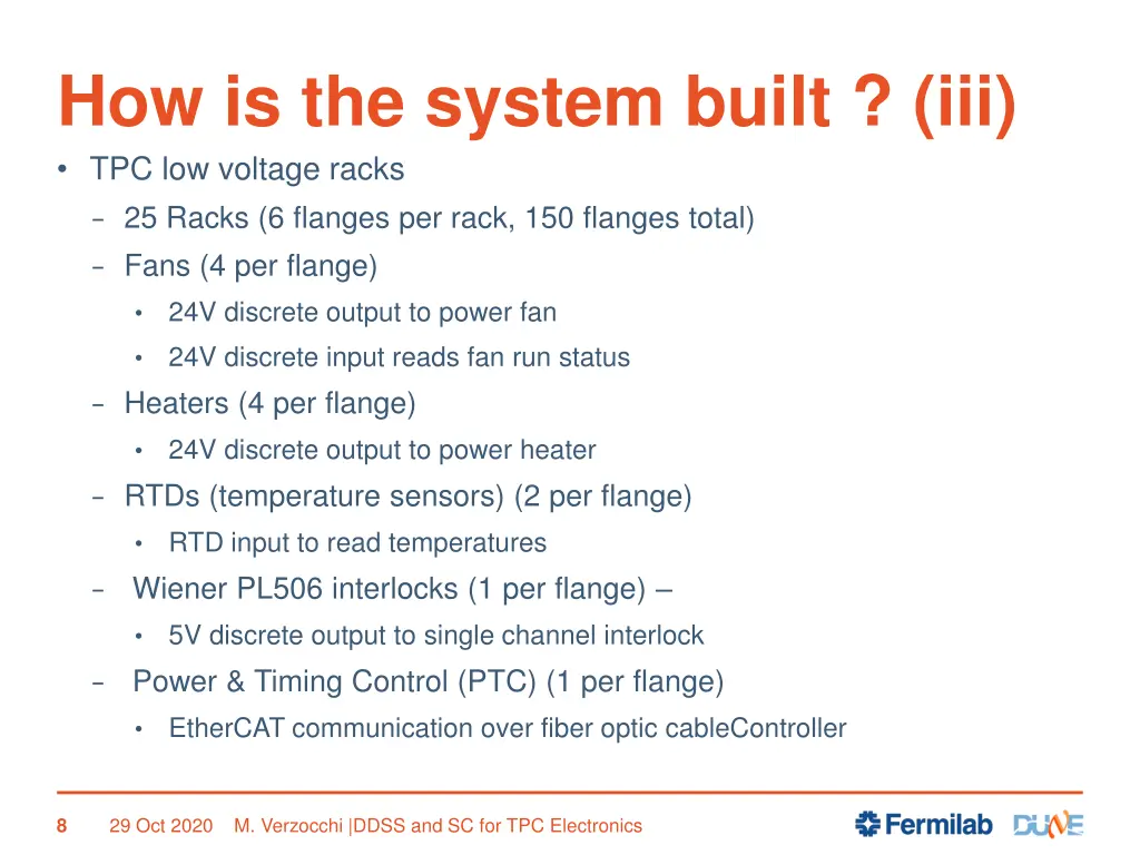 how is the system built iii tpc low voltage racks