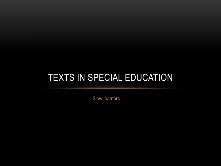 texts in special education