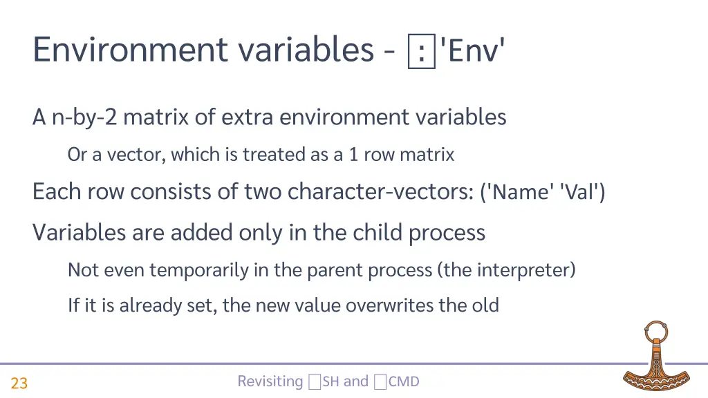 environment variables env