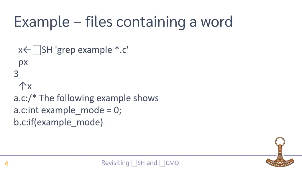 example files containing a word 1