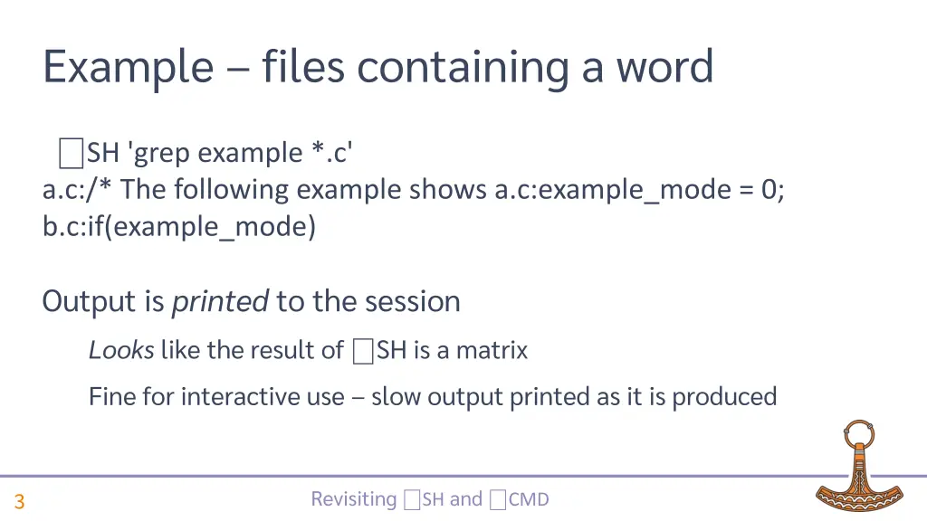 example files containing a word