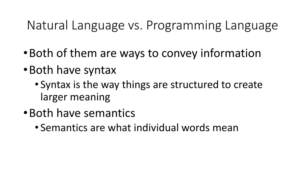 natural language vs programming language