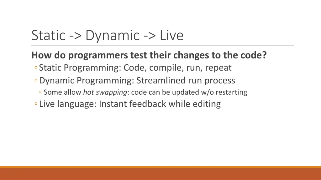 static dynamic live