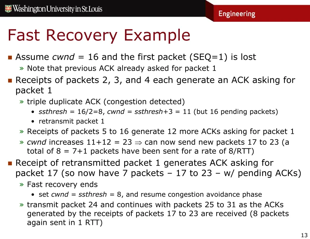 fast recovery example