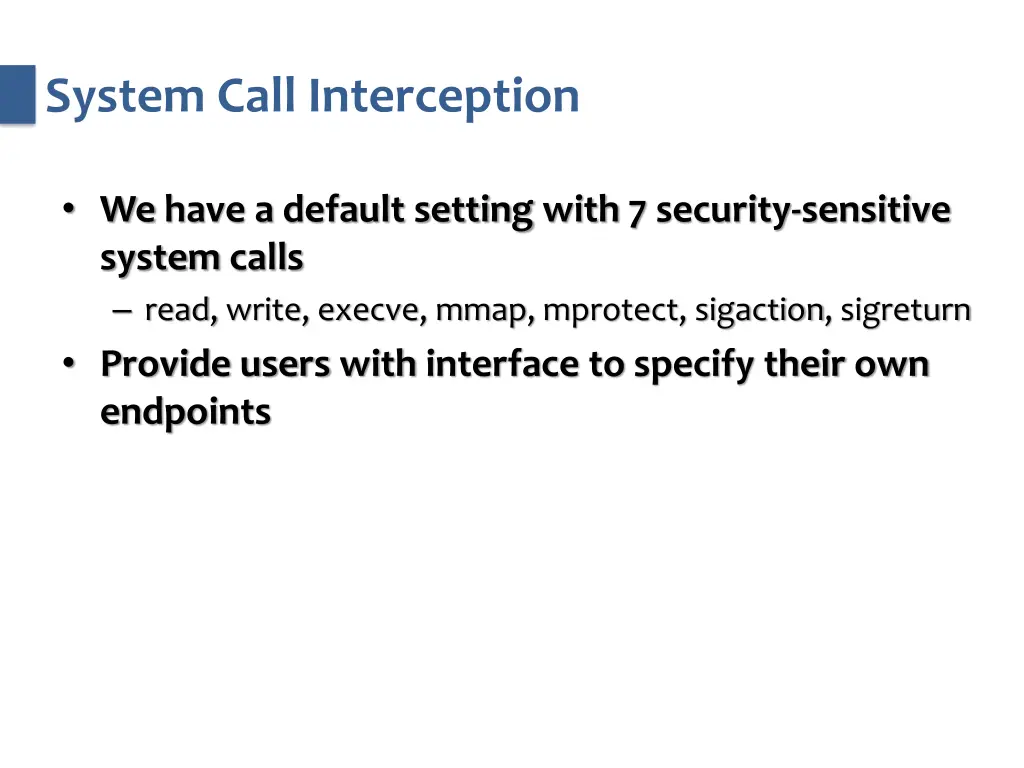 system call interception