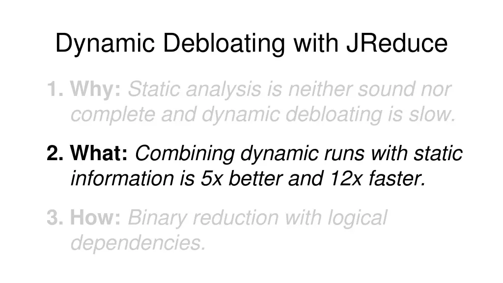 dynamic debloating with jreduce 4