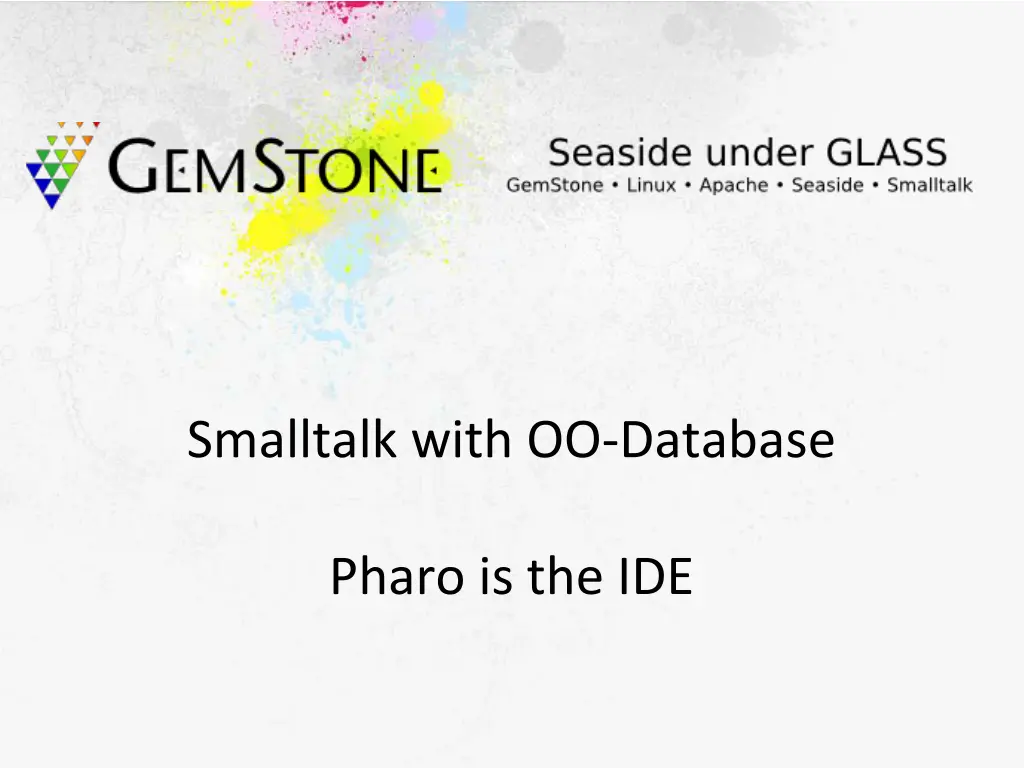 smalltalk with oo database