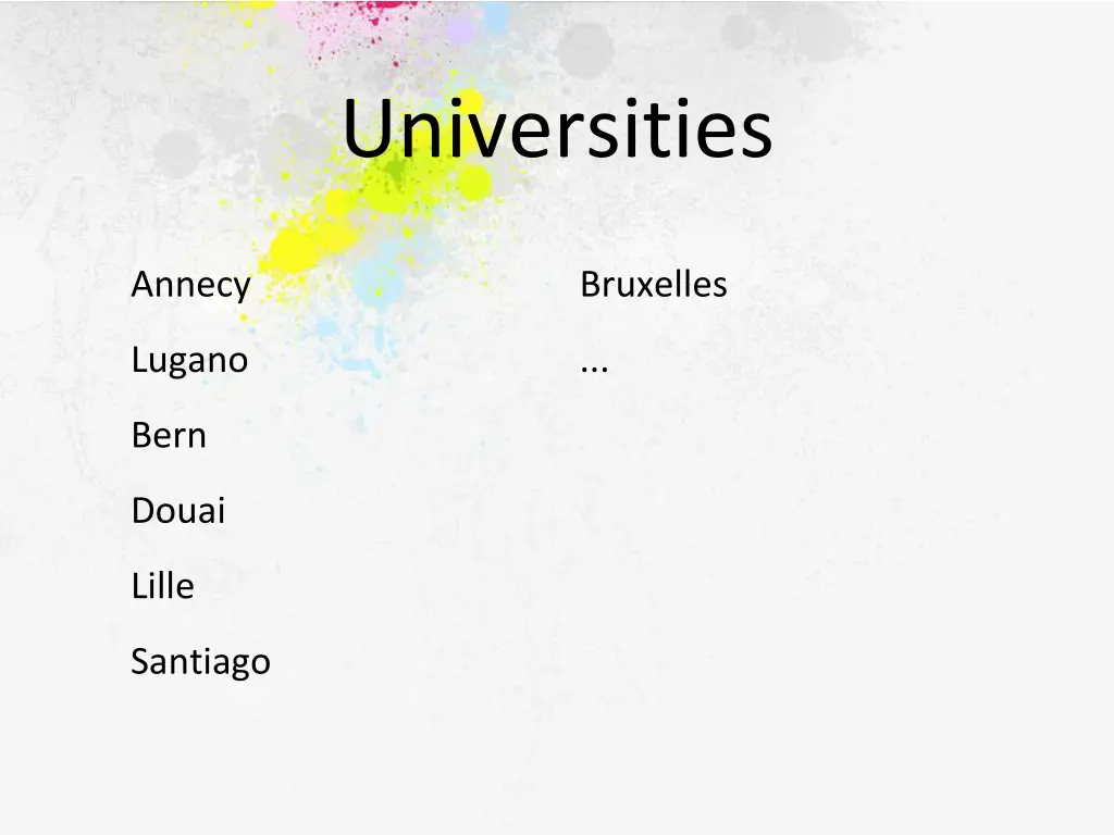 universities