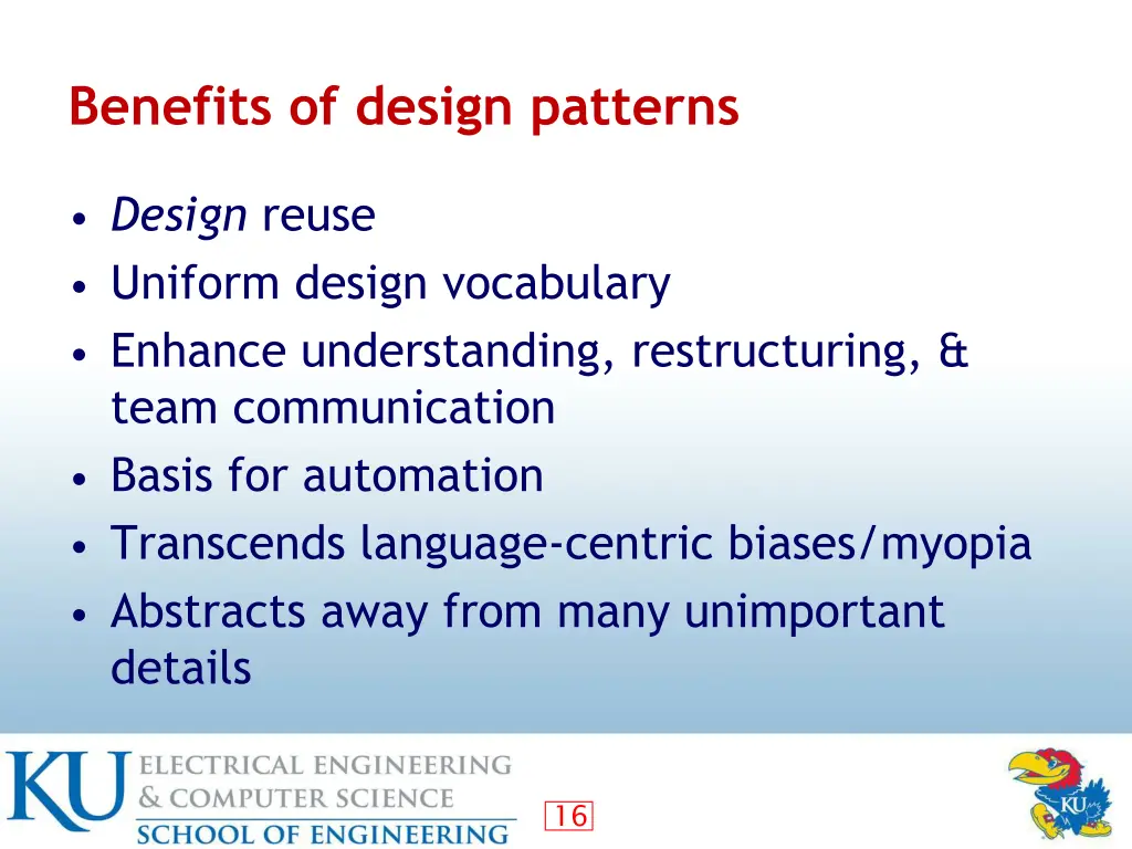 benefits of design patterns