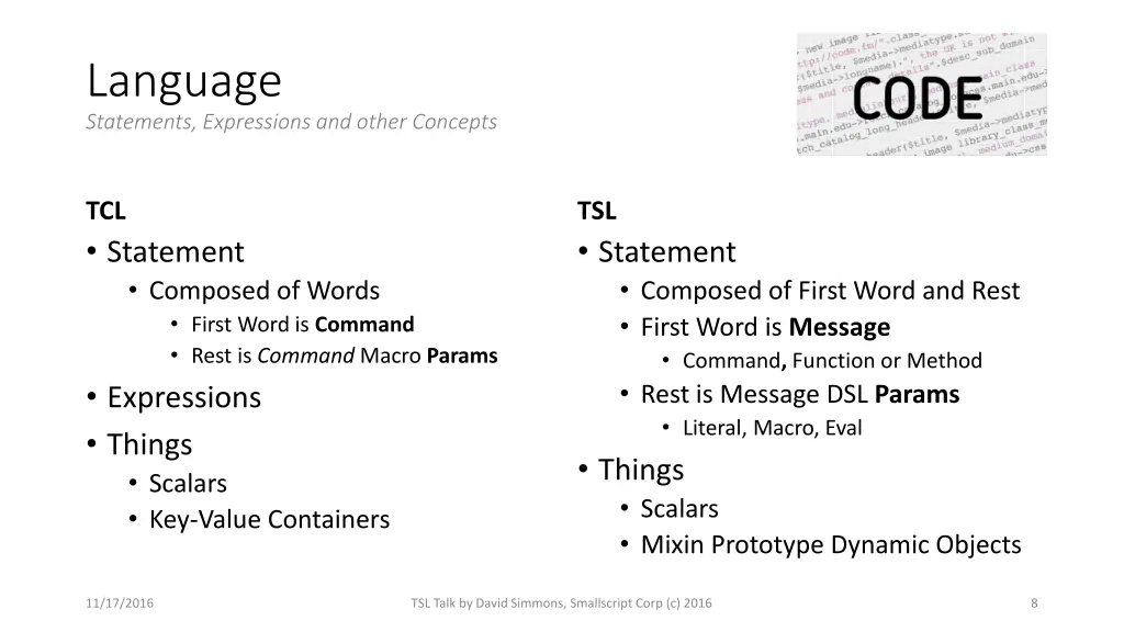 language statements expressions and other concepts