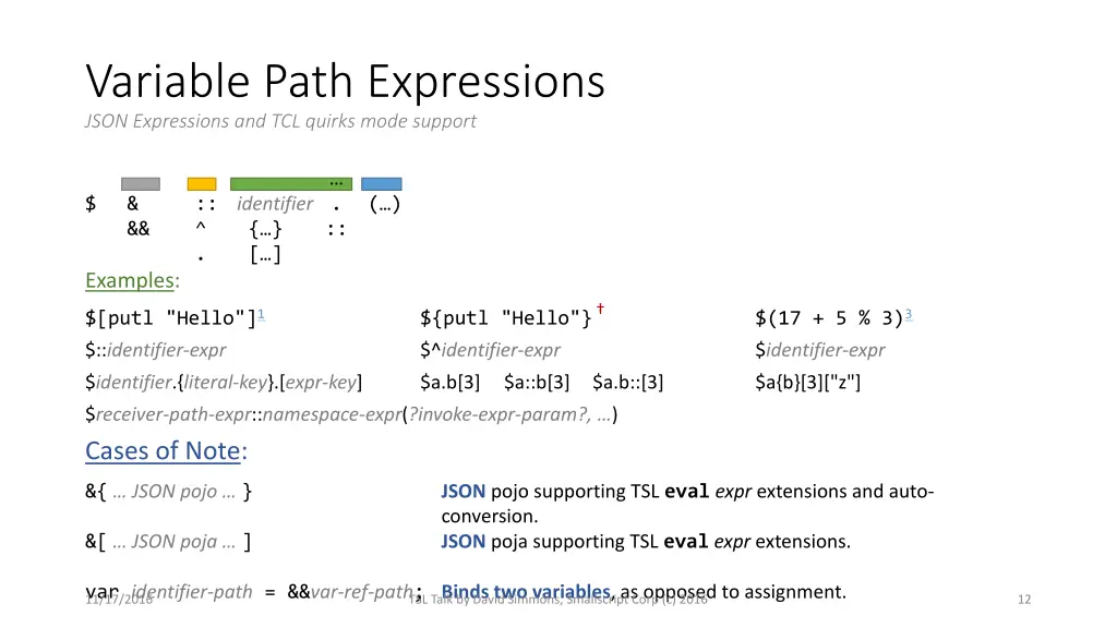 variable path expressions json expressions