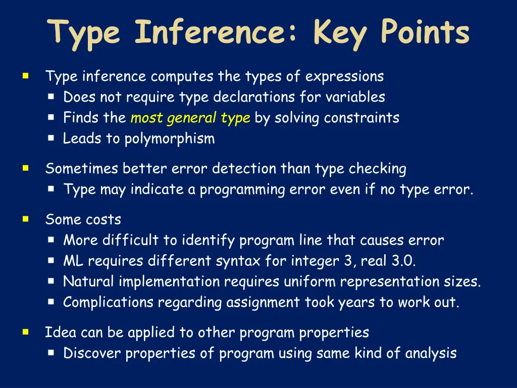 type inference key points