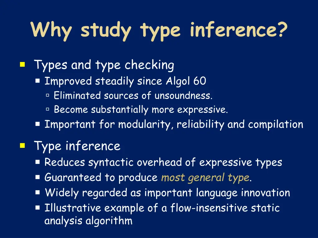 why study type inference