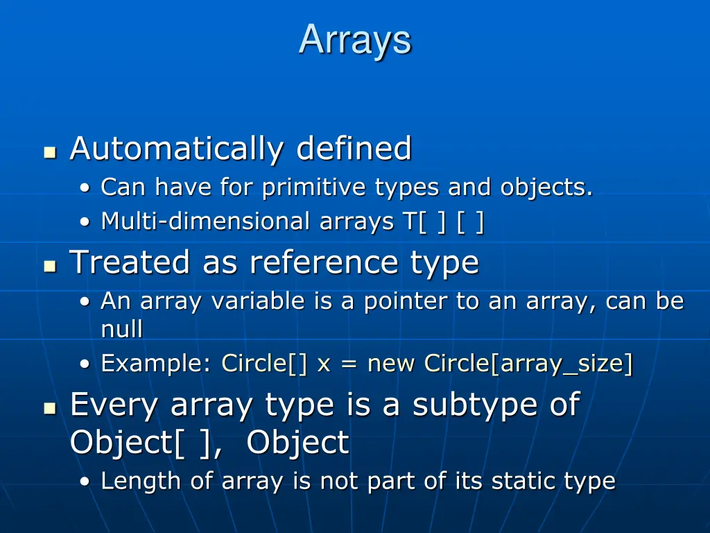 arrays