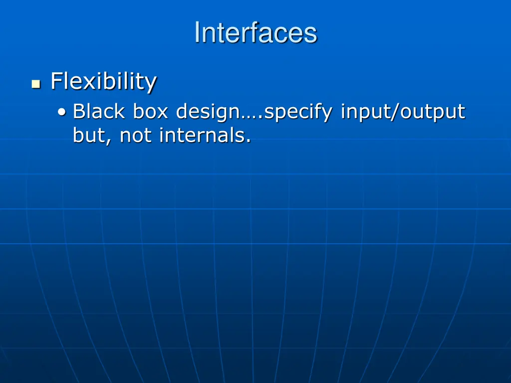 interfaces