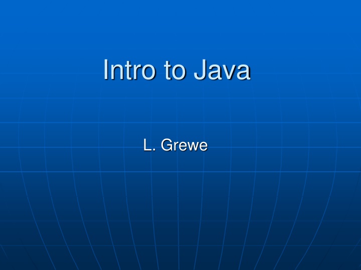 intro to java