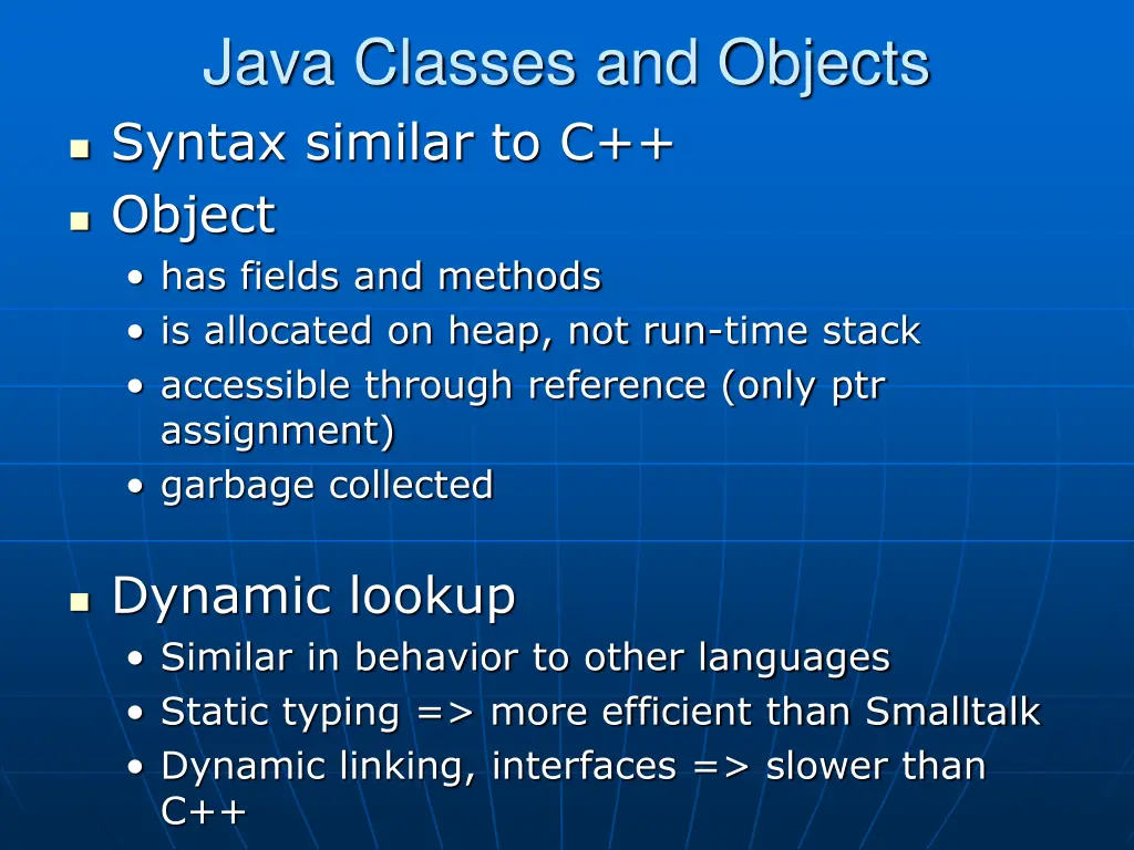 java classes and objects syntax similar