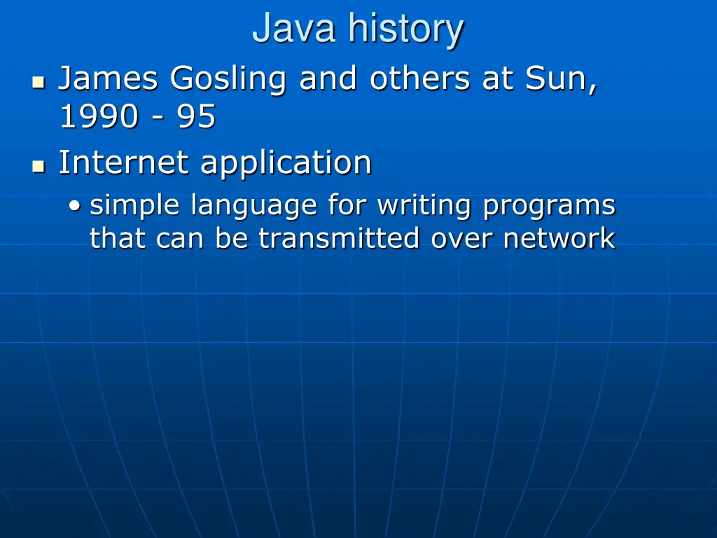 java history