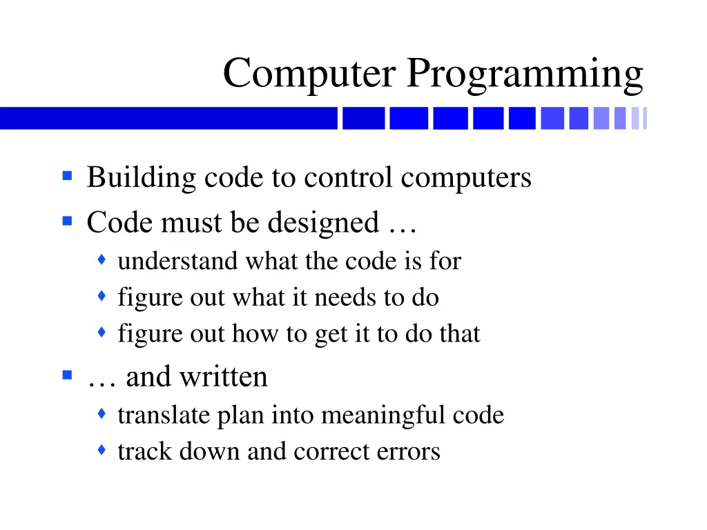 computer programming