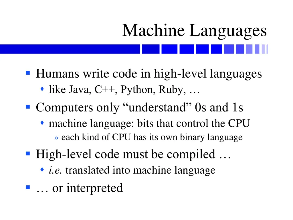 machine languages